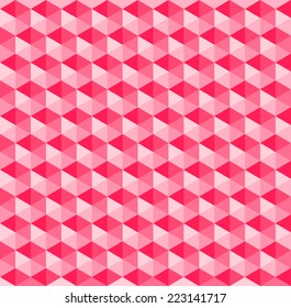 Red Coral Cube Abstract Background Design