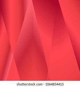 Red coral luxury background. Vector polygon abstract polygonal geometric triangle background. Diamond jewelry. Low poly summer illustration. Abstract geometric polygonal shape. Fractal red color.