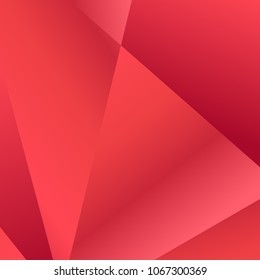 Red coral luxury background. Vector polygon abstract polygonal geometric triangle background. Diamond jewelry. Low poly summer illustration. Abstract geometric polygonal shape. Fractal red color.