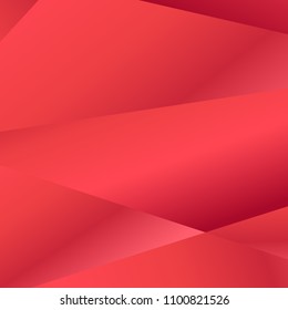 Red coral luxury background. Vector polygon abstract polygonal geometric triangle background. Diamond jewelry. Low poly summer illustration. Abstract geometric polygonal shape. Fractal red color.