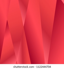 Red coral luxury background. Vector polygon abstract polygonal geometric triangle background. Diamond jewelry. Low poly summer illustration. Abstract geometric polygonal shape. Fractal red color.