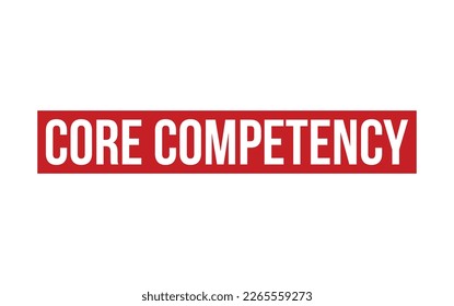 Red Core Competency Rubber Stamp Seal Vector