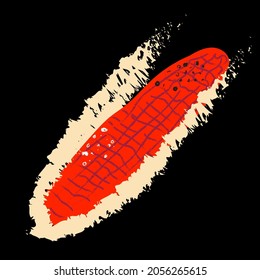 icono de maíz rojo en fondo negro