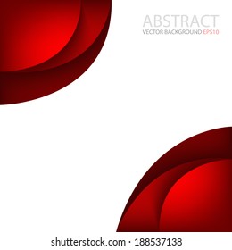 Red corner on white background graphic vector for text and message modern website design