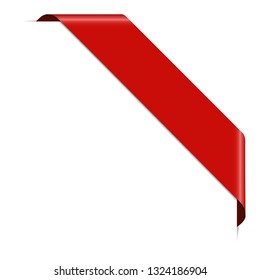 red corner ribbon  banner - EPS vector
