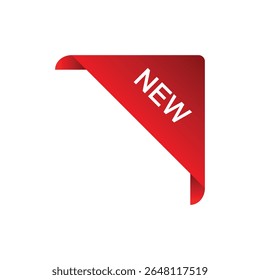 Red Corner Ribbon with "NEW" Text