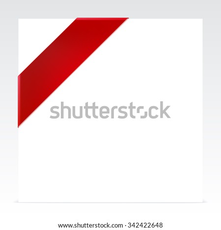 Red corner ribbon with place for your text