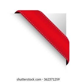 Red Corner Ribbon Vector