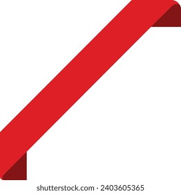 Rote Eckbänder, Vektorgrafik