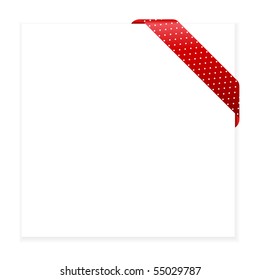 red corner ribbon vector illustration for your design
