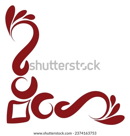 
Red corner, vintage baroque, retro style decoration, acanthus. Filigree decorative design elements You can use it for wedding decoration of greeting cards and laser cutting.