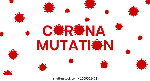 red corona mutation illustration. corona mutation illustration