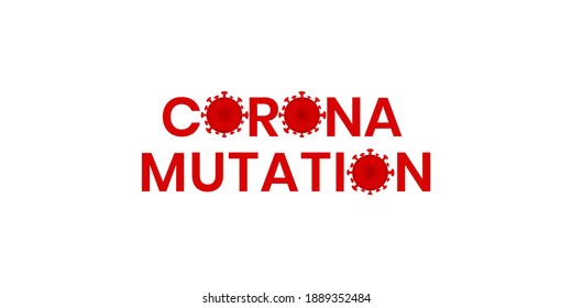 Red Corona Mutation Illustration. Corona Mutation Illustration