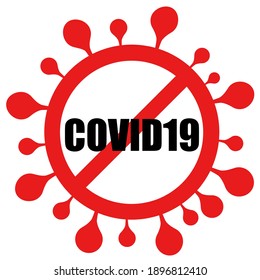 vector de diseño del virus de la corona roja aislado en fondo blanco