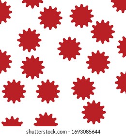 rotes Corona-Virus mit weißem Hintergrund
