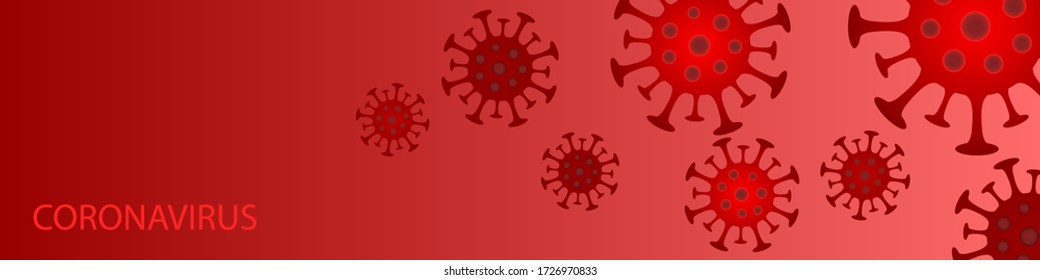fondo vectorial de la pandemia del coronavirus rojo