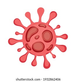 Red Coronavirus Virus On Background