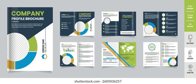 Red Corporate company profile brochure template design, business profile template design,12 pages, annual report,minimal, editable businss brochure.
