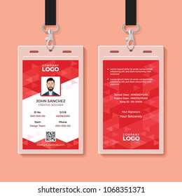 Red Corporate ID Card Design Template