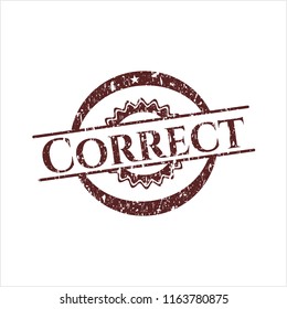 Red Correct rubber grunge texture seal