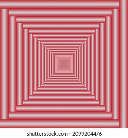 red corridor with columns illustration