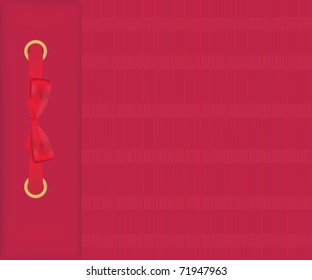 Red cover for an album with photos