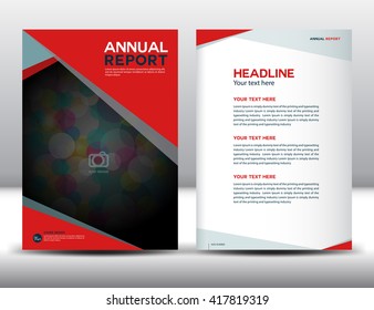 Red cover Annual report template vector illustration,cover design, brochure flyer,newsletter,booklet,template,poster,presentation