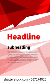 Red cover brochure. Vector illustration