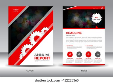 Red cover design, Annual report template, business brochure flyer, infographics elements, poster, leaflet, newsletter, booklet, magazine ads, vector, presentation, polygon background