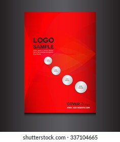 red Cover design,Cover vector template, cover design, printing design, vector illustration, red background, report cover,report template