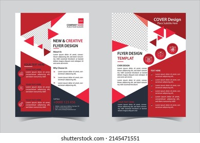 Red Cover Designs for Annual Report, Brochures, Flyers, Presentations, Leaflet, Magazine A4 Size. Cover template design vector