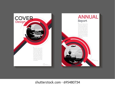 red cover modern abstract cover book Brochure template, design, annual report, magazine and flyer layout Vector a4