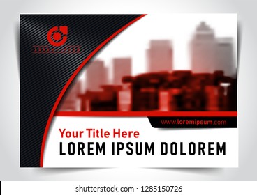 Red Cover Page or Screen Layout. Editable Vertical Template Design for Marketing Presentation, Company Profile, Annual Report, Proposal , Magazine or Book. A4 Scale Size. Vector Business Concept.