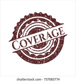Red Coverage Rubber Stamp Grunge Texture Stock Vector (Royalty Free ...