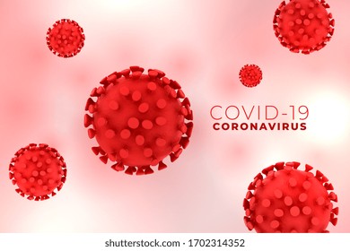 red covid19 coronavirus spread outbreak background poster