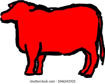 Red Cow illustration