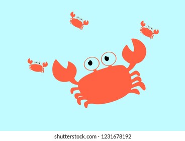 Red crab background 