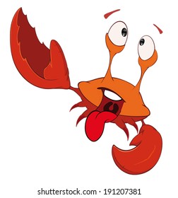 Red crab cartoon 