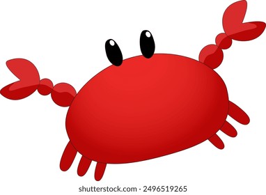 Red crab cartoon illustration - crab vector clipart