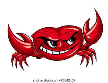 Red crab with claws for mascot design, such a logo. Jpeg version also available in gallery