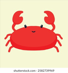 a red crab design vector art