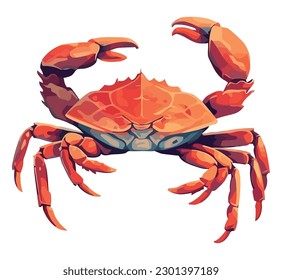 red crab design vector over white