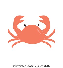 red crab. flat vector illustration.