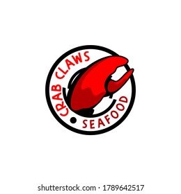 Red Crab Grilled Logo Template Vector for Seafood Restaurant 