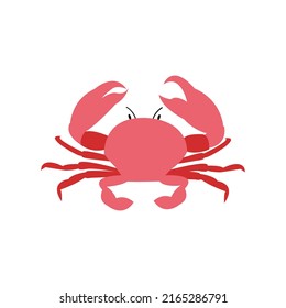 Red crab icon on white background