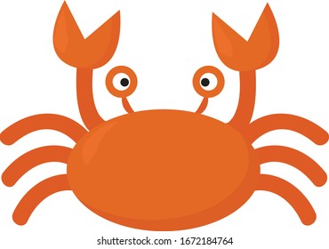 Cangrejo rojo, ilustración, vector sobre fondo blanco.