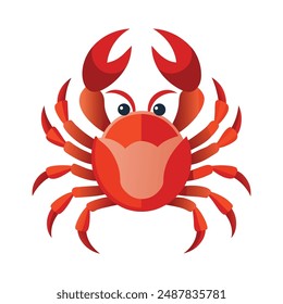 red crab isolated on white