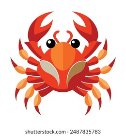 red crab isolated on white