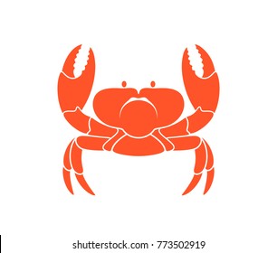 Red crab. Isolated crab on white background