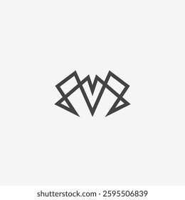 Red Crab Line Logo – Modern Seafood Restaurant Concept with Letter M, Simple Luxury Cafe Design